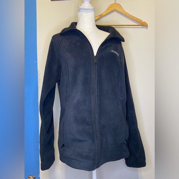 NWOT COLUMBIA Women's Black
Fleece Full Zip WARM LONG Coat L - Picture 1 of 10
